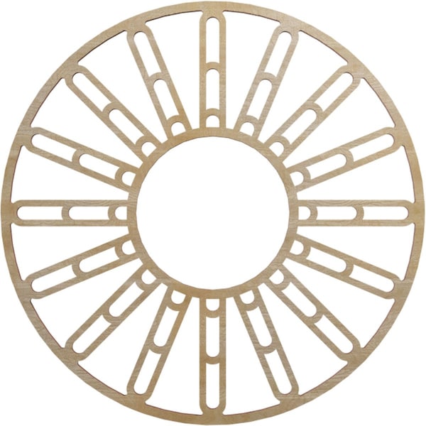 Ekena Millwork Hale Wood Fretwork Pierced Ceiling Medallion, Hickory, 18"OD x 6 1/2"ID x 1/4"T CMWP18X18X0250HHHI - main